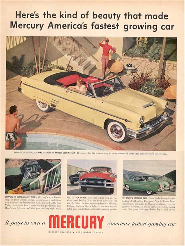 Mercury Monterey 1954 #441 publicidad impresa