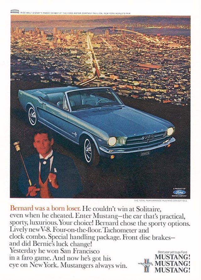 Ford Mustang 1965 #1053 publicidad impresa