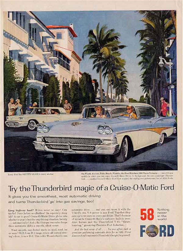 Ford Thunderbird 1958 #69 publicidad impresa