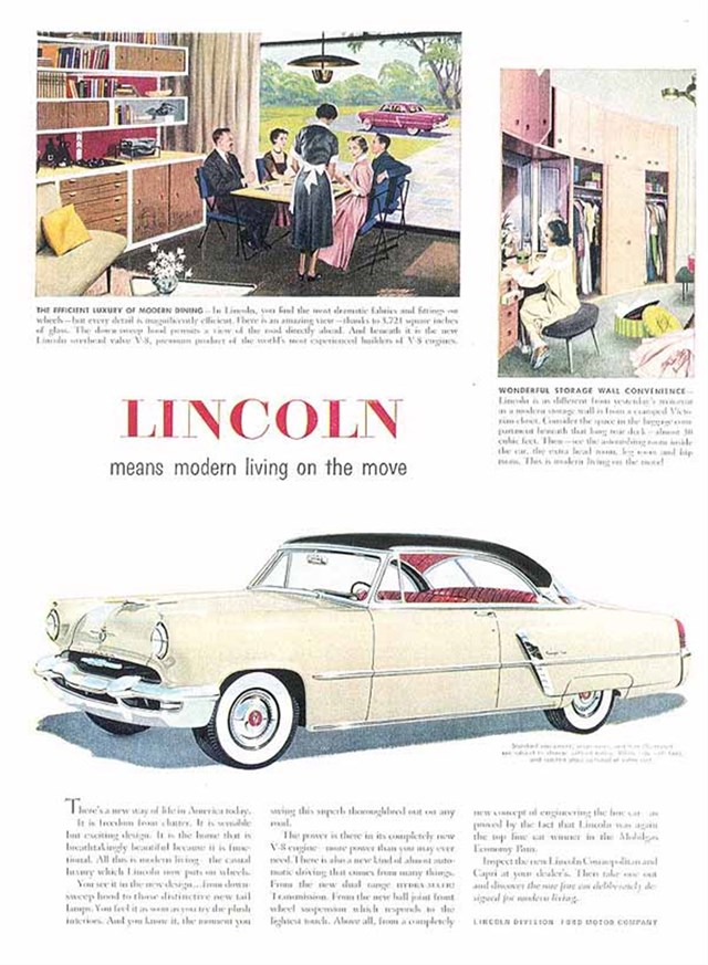 Lincoln Capri 1952 #343 publicidad impresa