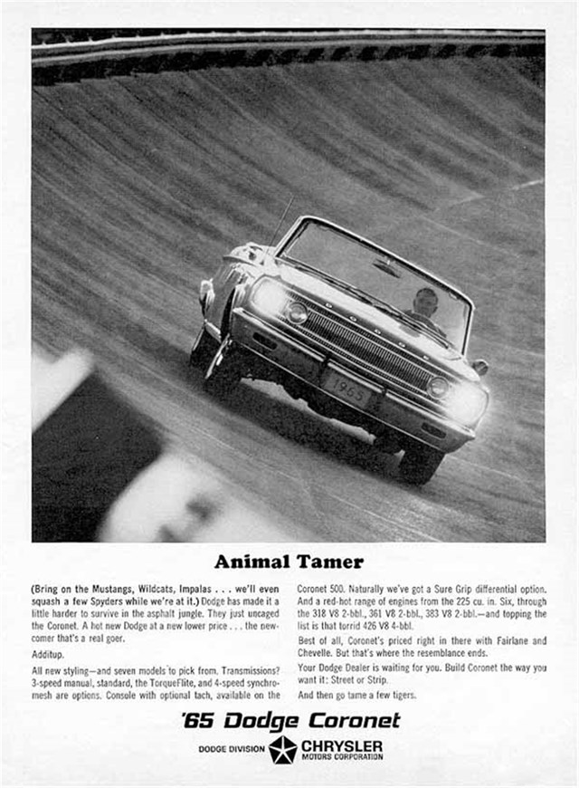 Dodge Coronet 1965 #655 publicidad impresa