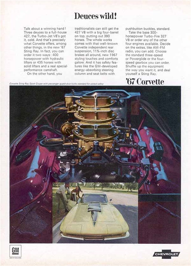 Chevrolet Corvette 1967 #755 publicidad impresa