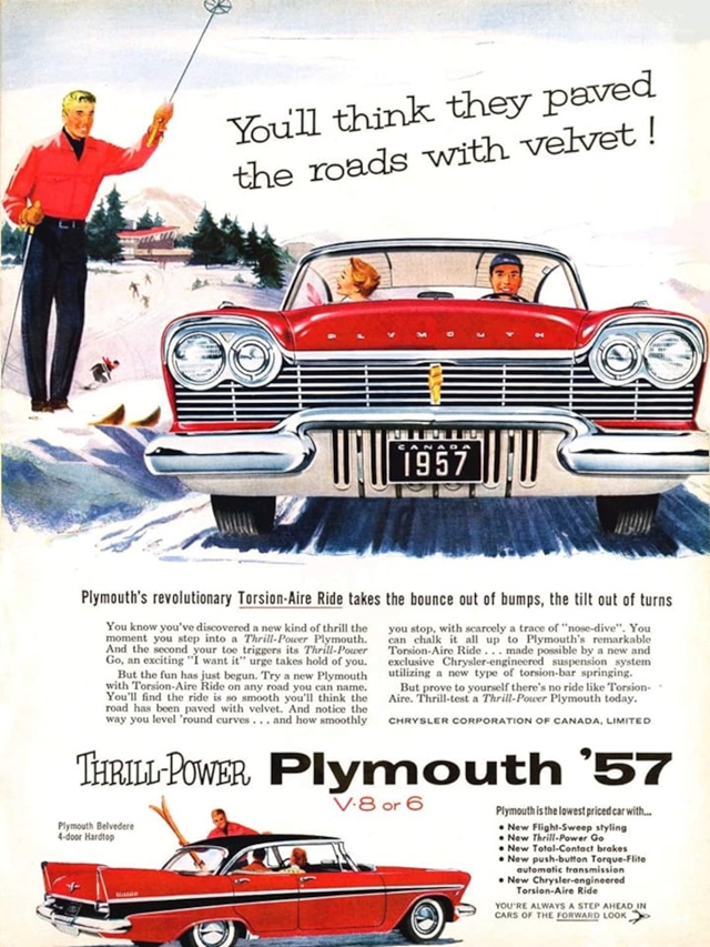 Plymouth Belvedere 1957 #1243 publicidad impresa