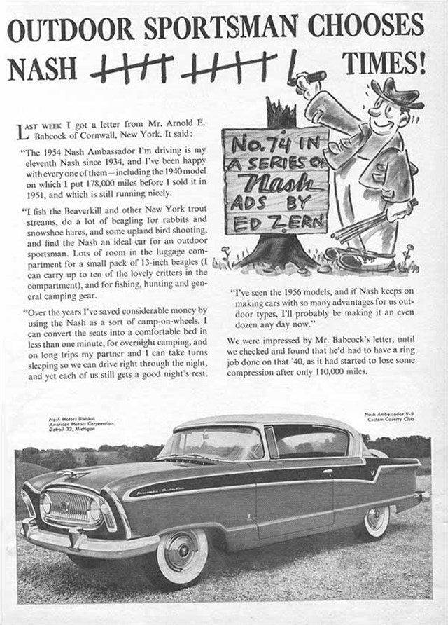 Nash Ambassador 1956 #444 publicidad impresa