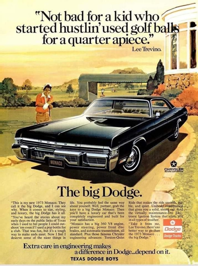 Advertising of Dodge Monaco 1973 #1200