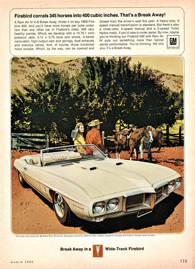 Advertising of Pontiac Firebird 1969 #1252