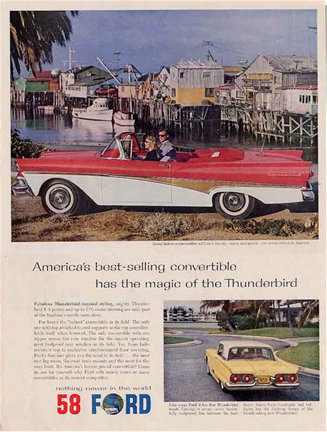 Ford Thunderbird 1958 #71 publicidad impresa