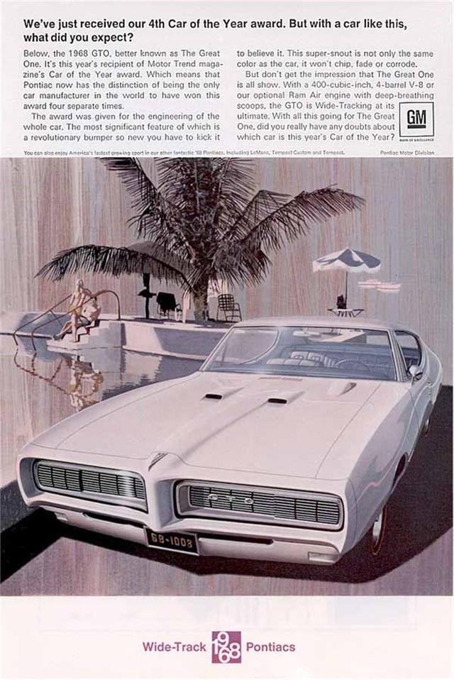 Pontiac GTO 1968 #857 publicidad impresa