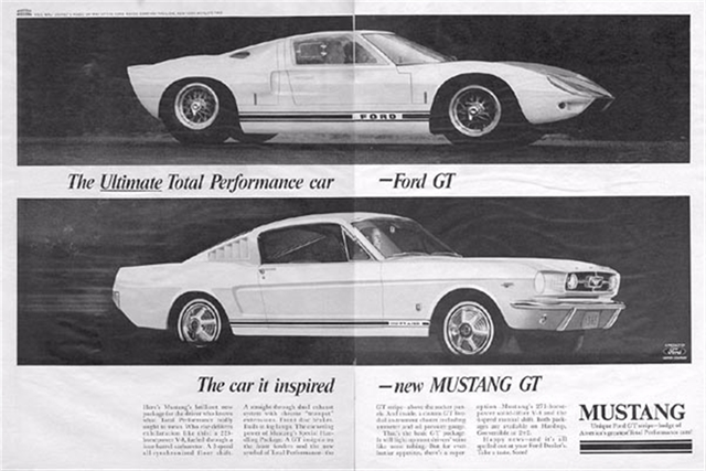 Ford Mustang 1965 #1056 publicidad impresa