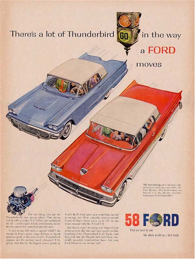 Ford Thunderbird 1958 #72 publicidad impresa