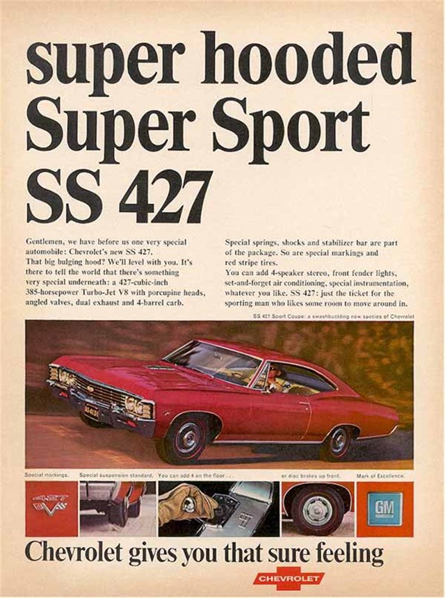 Chevrolet SS 427 1967 #758 publicidad impresa