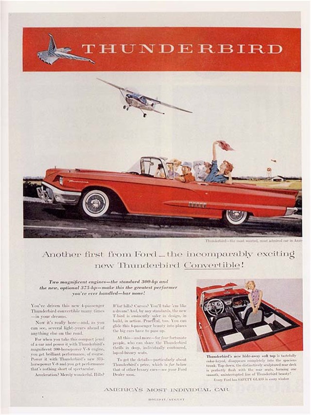 Ford Thunderbird 1958 #73 publicidad impresa