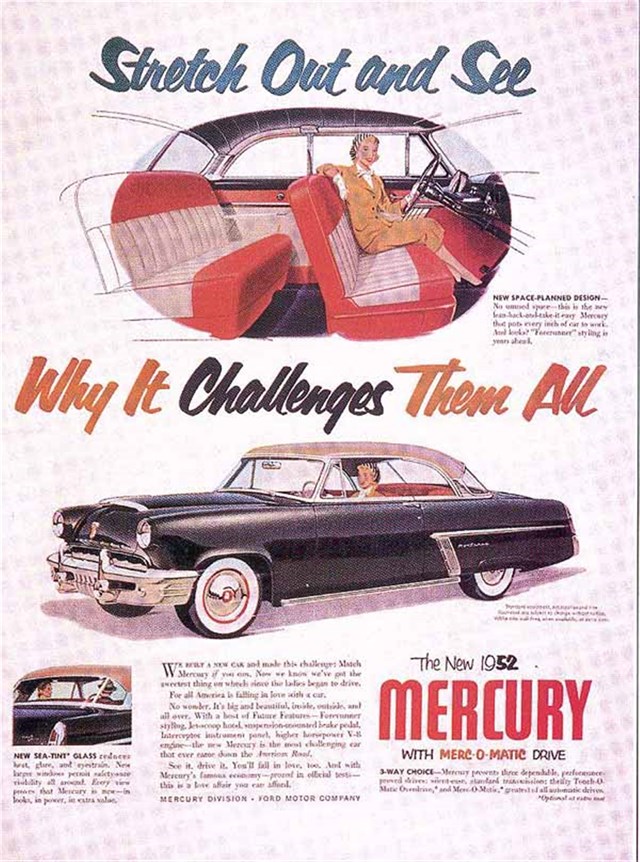 Mercury Monterey 1952 #347 publicidad impresa