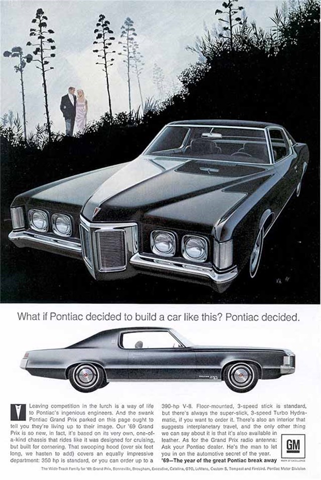 Pontiac Grand Prix 1969 #859 publicidad impresa