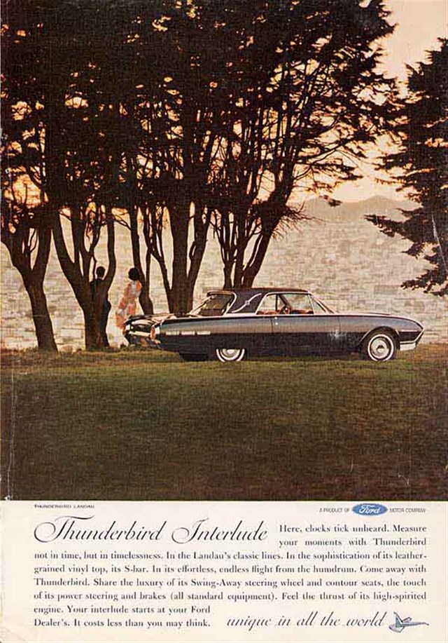 Ford Thunderbird 1962 #959 publicidad impresa