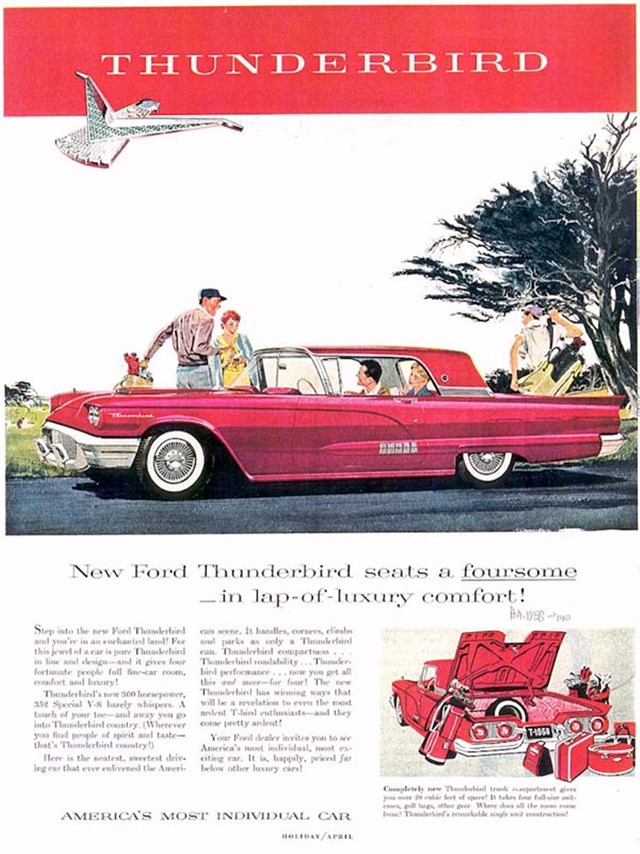 Ford Thunderbird 1958 #74 publicidad impresa