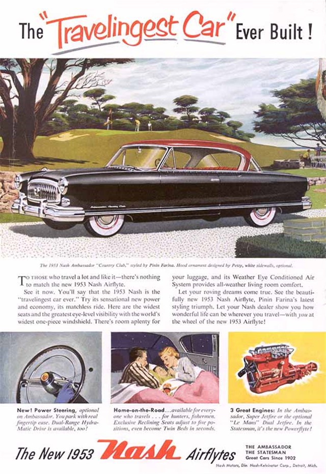 Nash Ambassador 1953 #348 publicidad impresa