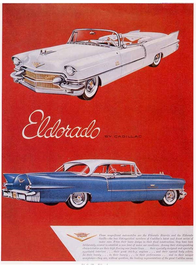 Cadillac Eldorado 1956 #861 publicidad impresa