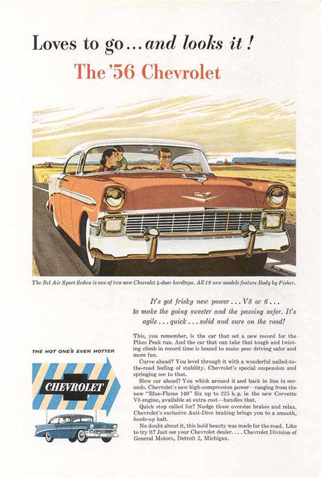 Chevrolet Bel Air 1956 #862 publicidad impresa