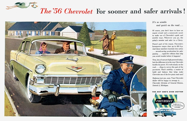 Advertising of Chevrolet Bel Air 1956 #1204