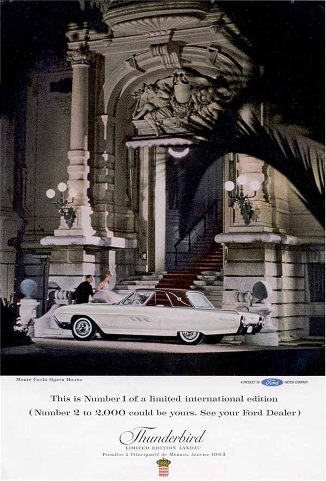 Ford Thunderbird 1963 #663 publicidad impresa