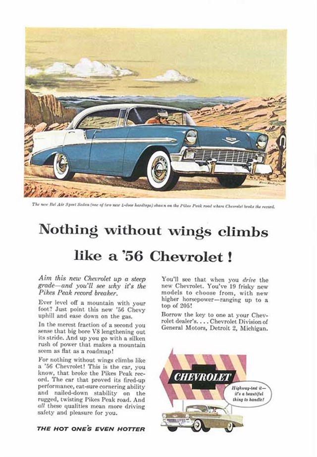 Chevrolet Bel Air 1956 #863 publicidad impresa