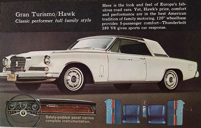 Advertising of Studebaker-Packard Hawk 1964 #1205