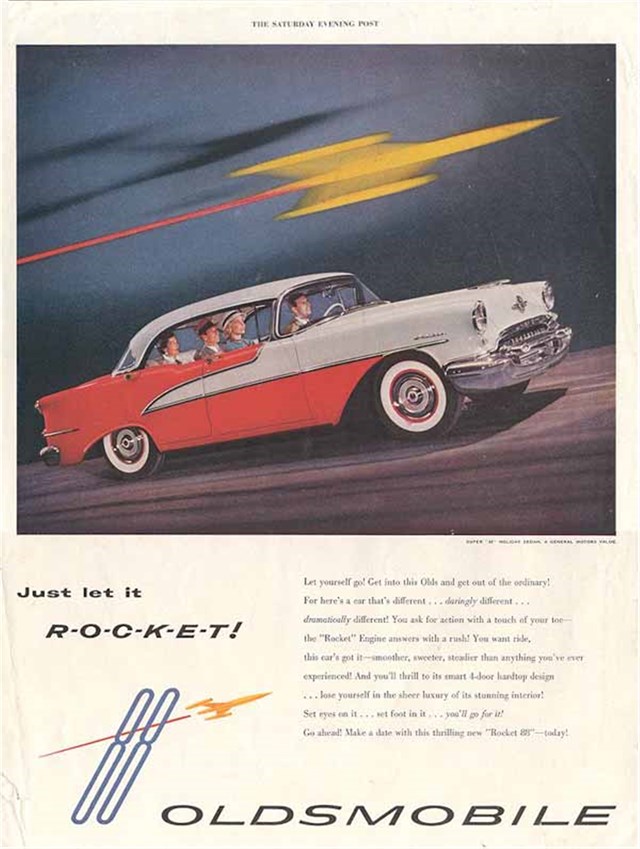 Oldsmobile Super 88 1955 #452 publicidad impresa