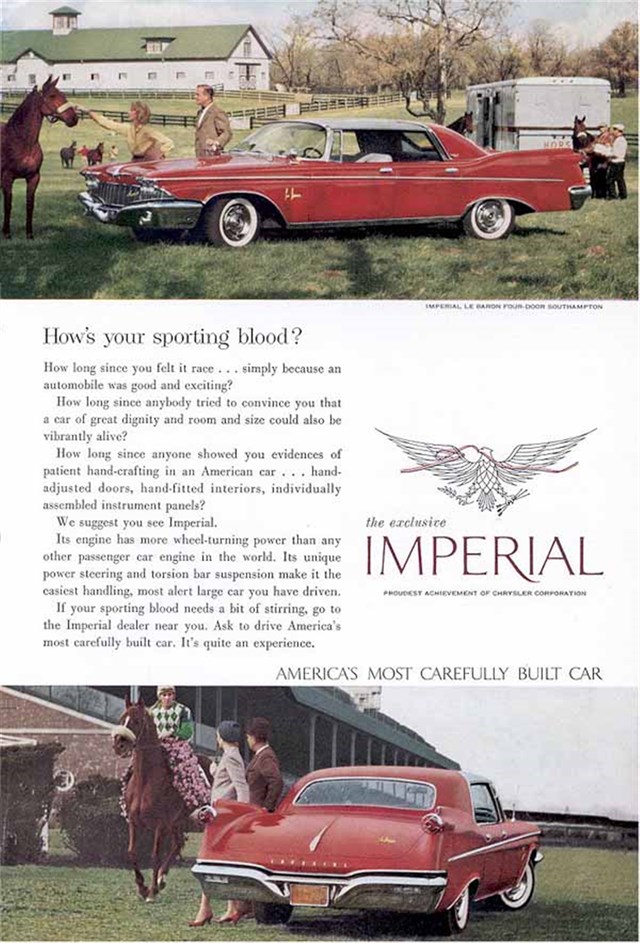 Chrysler Imperial 1960 #564 publicidad impresa