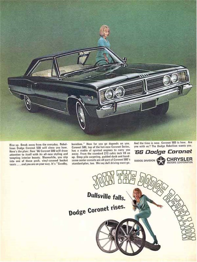Dodge Coronet 1966 #764 publicidad impresa