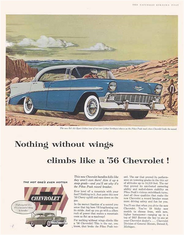 Chevrolet Bel Air 1956 #864 publicidad impresa