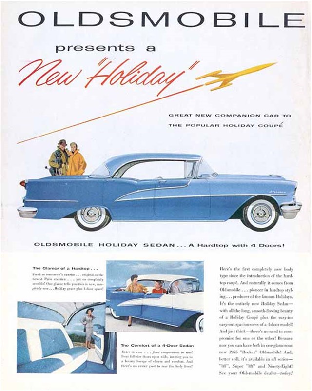 Oldsmobile Holiday 1955 #453 publicidad impresa