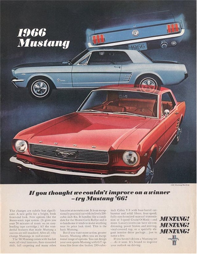Ford Mustang 1966 #1064 publicidad impresa