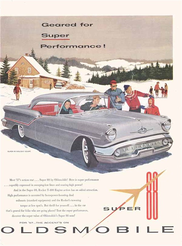 Oldsmobile Super 88 1957 #455 publicidad impresa