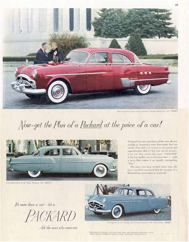 Packard Varios 1952 #356 publicidad impresa