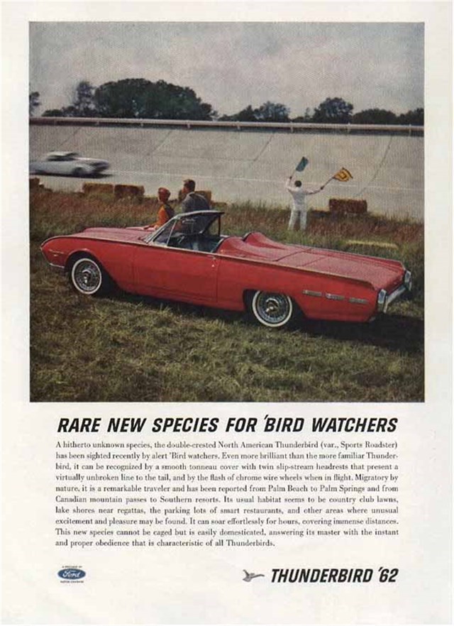 Ford Thunderbird 1962 #968 publicidad impresa