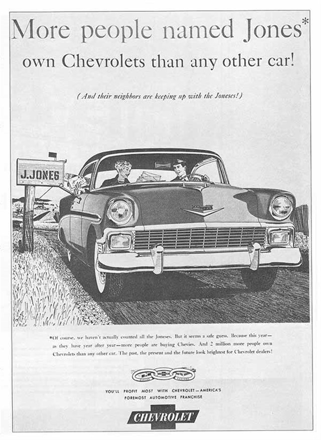 Advertising of Chevrolet Bel Air 1956 #869