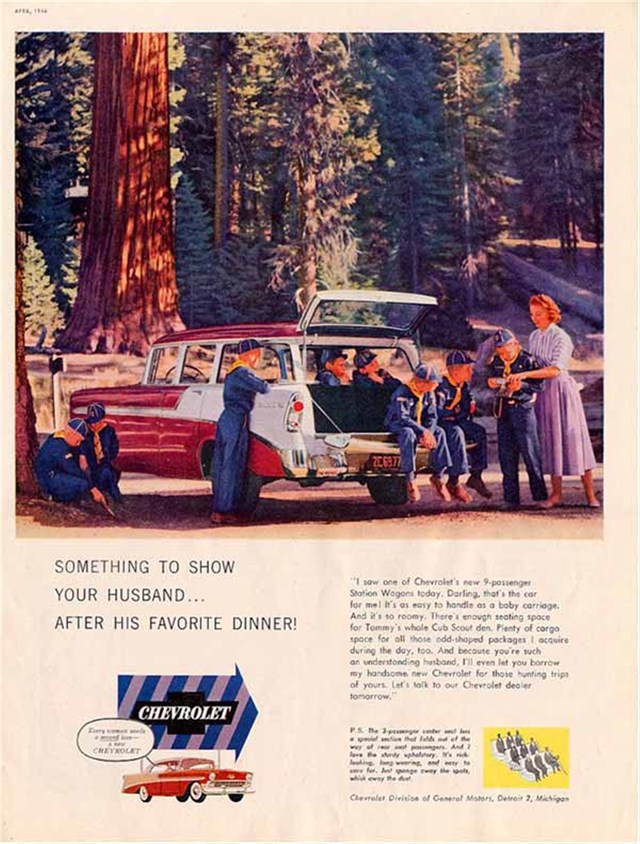 Chevrolet Bel Air Beauville 1956 #871 publicidad impresa