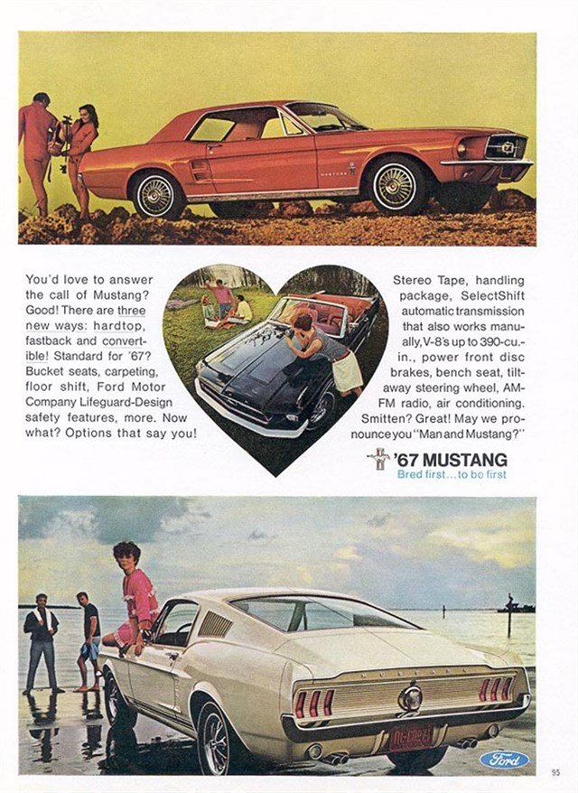 Ford Mustang 1967 #1069 publicidad impresa