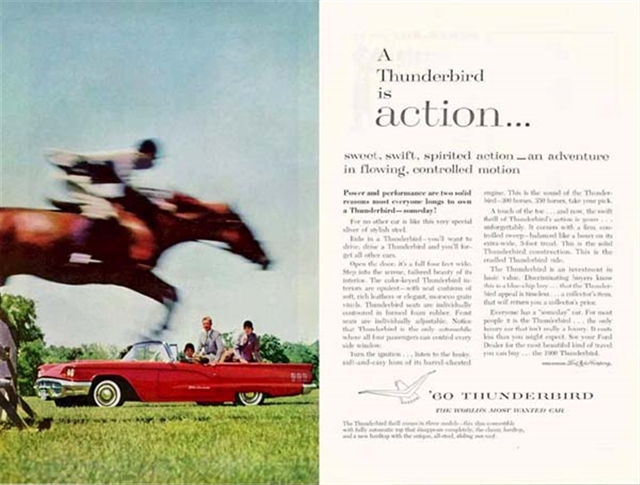 Ford Thunderbird 1960 #86 publicidad impresa