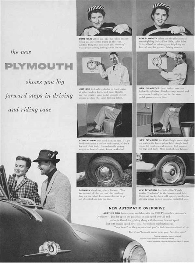 Plymouth Varios 1952 #360 publicidad impresa