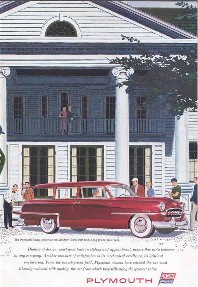 Plymouth Savoy 1953 #361 publicidad impresa