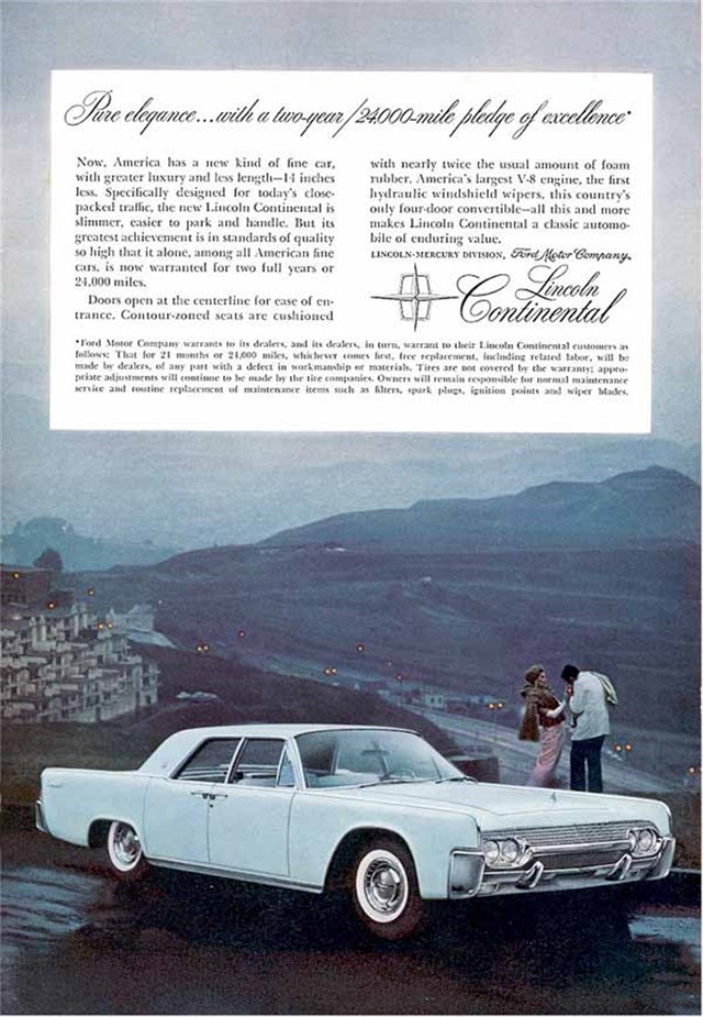 Lincoln Continental 1961 #573 publicidad impresa