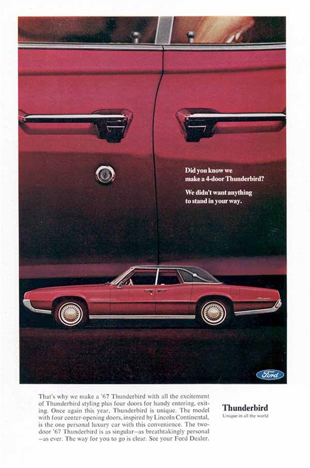 Ford Thunderbird 1967 #773 publicidad impresa