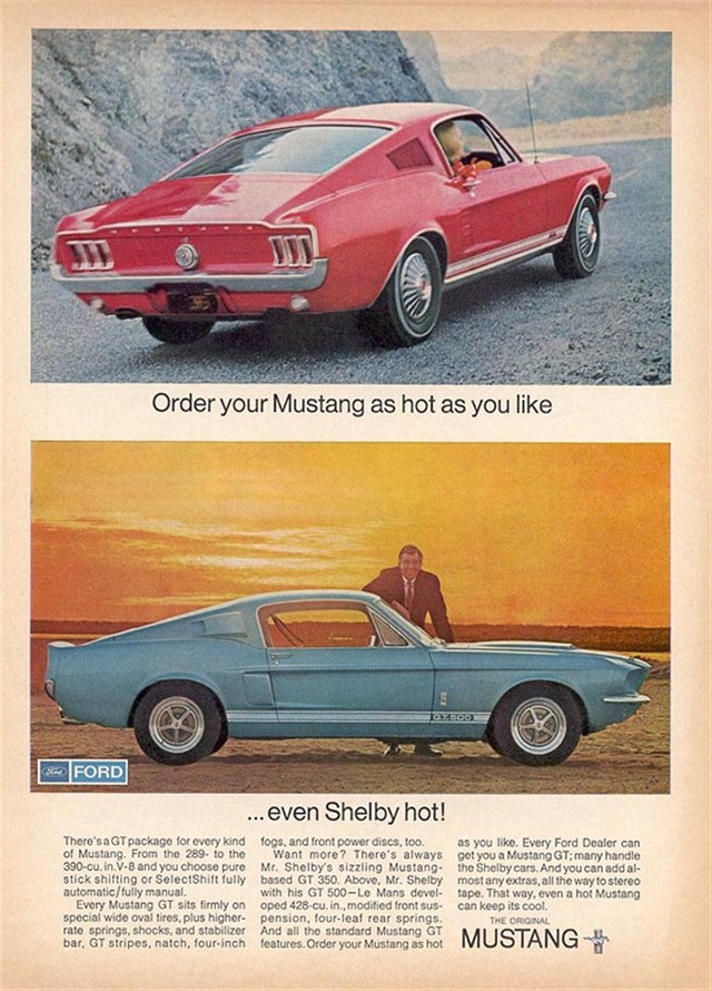Ford Mustang 1967 #1071 publicidad impresa