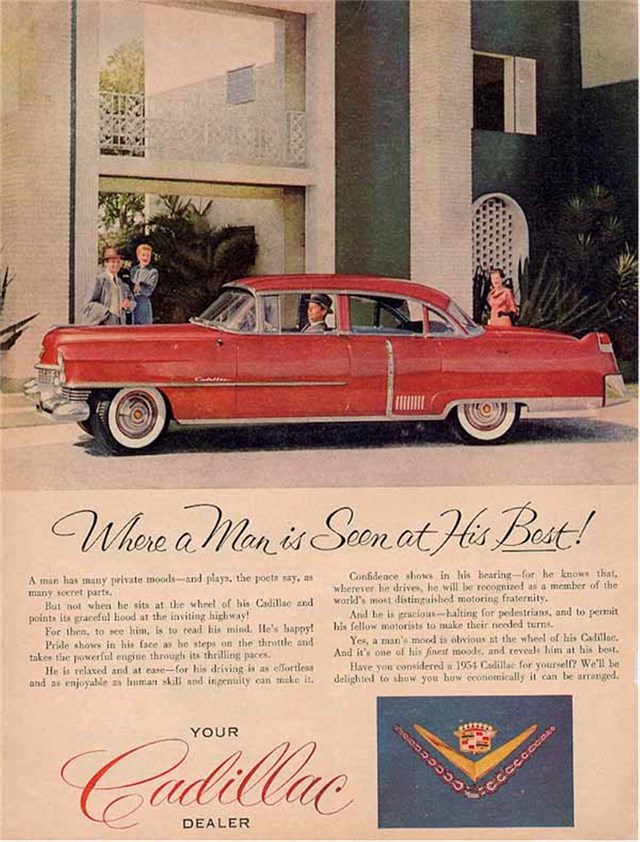 Advertising of Cadillac Serie 60 Special 1954 #165