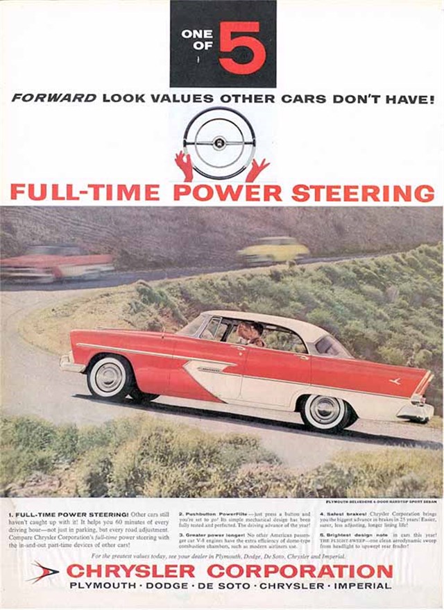 Plymouth Belvedere 1956 #462 publicidad impresa