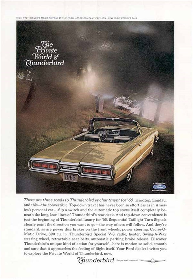 Ford Thunderbird 1965 #674 publicidad impresa