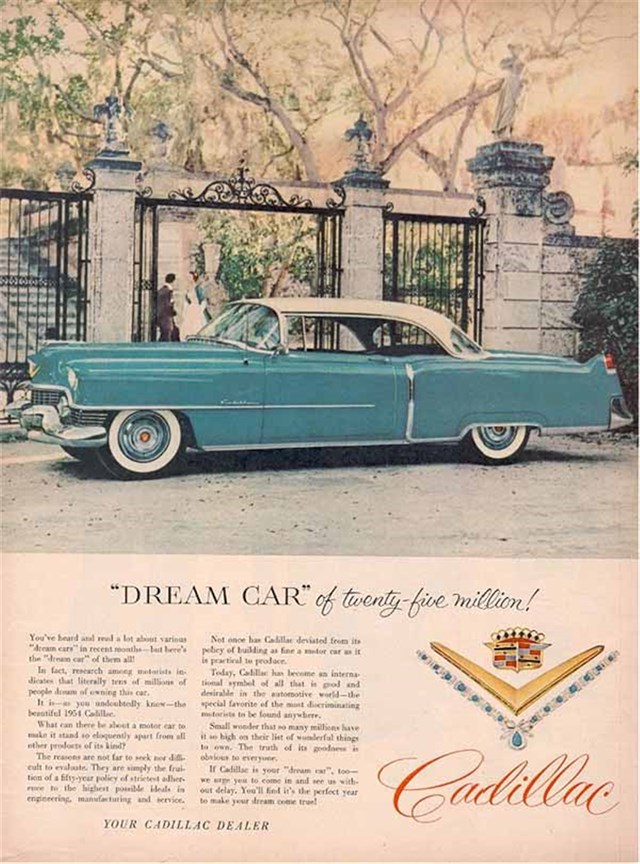 Advertising of Cadillac Serie 62 1954 #166