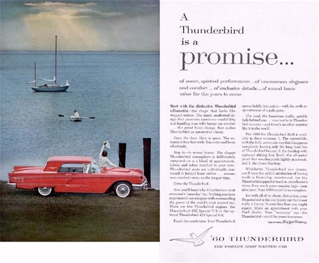 Ford Thunderbird 1960 #90 publicidad impresa